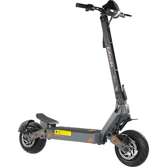 La trottinette électrique tout-terrain KuKirin G4, noire, vue de profil