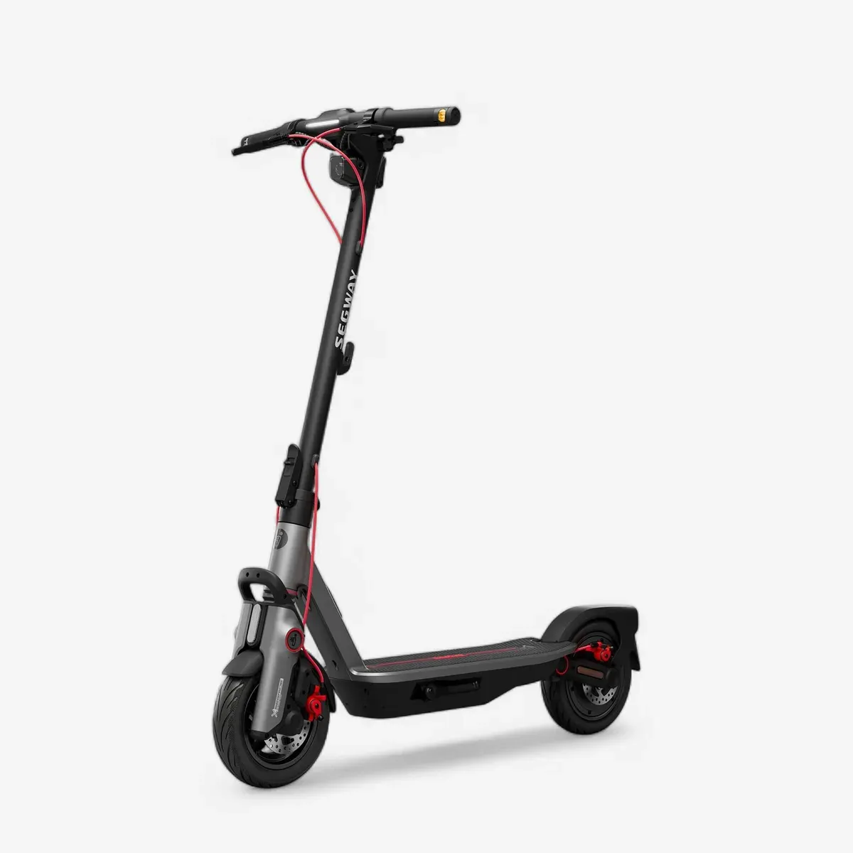Trottinette électrique Ninebot F3 Pro E noire, dépliée, vue de profil