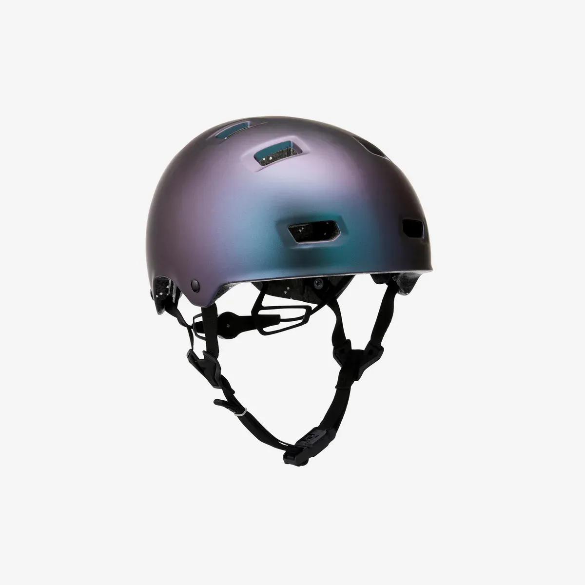 Casque Oxelo MF900 coloris iris, forme bol couvrante avec aérations sur le dessus